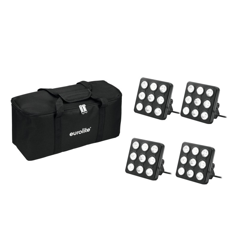 EUROLITE Set 4x LED Party Panel RGB+UV + Soft-Bag